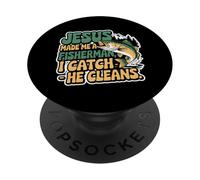 Jésus a Fait de Moi Un pêcheur, Je Le pêche, il nettoie PopSockets PopGrip Adhésif