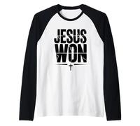 Jésus a remporté la Victoire : Croix, Foi, croyance chrétienne Manche Raglan