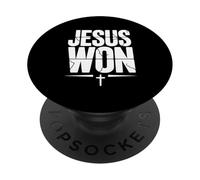 Jésus a remporté la Victoire : Croix, Foi, croyance chrétienne PopSockets PopGrip Adhésif