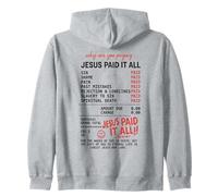 Jésus a Tout payé : reçu de l'Évangile Romains 6:23 Sweat à Capuche