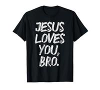 Jésus Aime Bro Dieu Religieux Jésus Chrétien Enfants Hommes T-Shirt