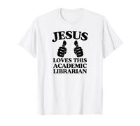 Jésus Aime ce bibliothécaire académique chrétien culte de l'église T-Shirt