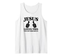 Jésus Aime ce culte de l'église chrétienne bibliothécaire Jeunesse Débardeur