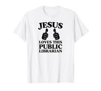 Jésus Aime ce culte de l'église chrétienne bibliothécaire Public T-Shirt