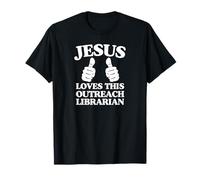 Jésus Aime ce culte de l'église chrétienne bibliothécaire T-Shirt
