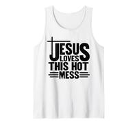 Jésus Aime ce désordre Chaud Dieu chrétien Que Les Hommes et Les Femmes Aiment Débardeur