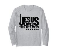 Jésus Aime ce désordre Chaud Dieu chrétien Que Les Hommes et Les Femmes Aiment Manche Longue
