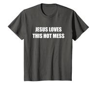 Jésus Aime ce désordre Chaud T-Shirt, Enfant, Asphalte, 12 Ans