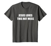 Jésus Aime ce désordre Chaud T-Shirt, Enfant, Asphalte, 6 Ans