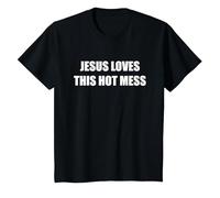Jésus Aime ce désordre Chaud T-Shirt, Enfant, Noir, 12 Ans