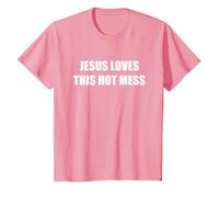 Jésus Aime ce désordre Chaud T-Shirt, Enfant, Rose, 4 Ans