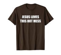 Jésus Aime ce désordre Chaud T-Shirt, Homme, Marron, XXL