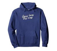 Jésus Aime ce désordre Script de Foi Minimaliste drôle Sweat à Capuche