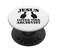 Jésus Aime ce Groupe de culte de l'église chrétienne archiviste PopSockets PopGrip Adhésif