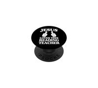 Jésus Aime ce Professeur de Lecture Chrétien Church Group PopSockets PopGrip Adhésif