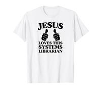 Jésus Aime ce système Bibliothécaire Chrétien Culte de l'Église T-Shirt