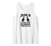 Jésus Aime Cette école bibliothécaire chrétienne culte de l'église Débardeur