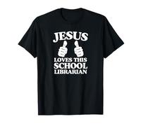 Jésus Aime Cette école bibliothécaire chrétienne culte de l'église T-Shirt