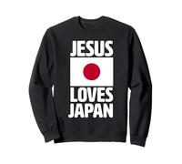 Jésus Aime Le Japon | Missionnaire Chrétien | Drapeau Japonais Dieu Sweatshirt
