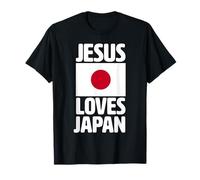 Jésus Aime Le Japon | Missionnaire Chrétien | Drapeau Japonais Dieu T-Shirt