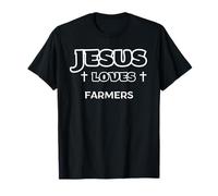 Jésus aime les agriculteurs propriétaires d'entreprise éthique chrétienne T-Shirt