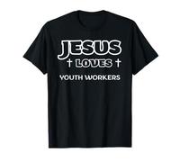 Jésus aime les jeunes travailleurs et les leaders chrétiens éthiques des jeunes T-Shirt