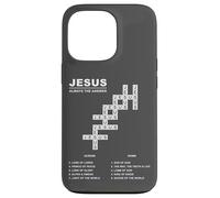 Jesus, Always The Answer - Christian Faith Crossword Puzzle Coque pour iPhone 13 Pro
