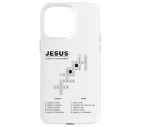 Jesus, Always The Answer - Christian Faith Crossword Puzzle Coque pour iPhone 15 Pro Max