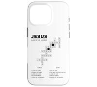 Jesus, Always The Answer - Christian Faith Crossword Puzzle Coque pour iPhone 16 Pro