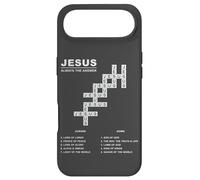 Jesus, Always The Answer - Christian Faith Crossword Puzzle Coque pour iPhone Air