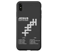 Jesus, Always The Answer - Christian Faith Crossword Puzzle Coque pour iPhone XS Max