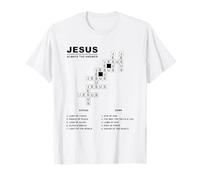 Jesus, Always The Answer - Christian Faith Crossword Puzzle T-Shirt