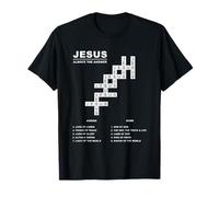 Jesus, Always The Answer - Christian Faith Crossword Puzzle T-Shirt