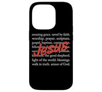Jésus Amazing Grace Saved by Faith Worship Coque pour iPhone 14 Pro