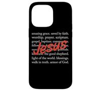 Jésus Amazing Grace Saved by Faith Worship Coque pour iPhone 14 Pro Max