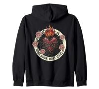 Jésus Amour Foi Coeur Flamme Rose chrétien Sweat à Capuche