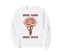 Jésus Amour Foi Rose épine Symbole Religieux chrétien Sweatshirt