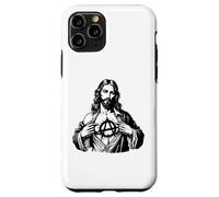 Jesus Anarchy Punk Rock, Signe de l'anarchie Jésus-Christ, T-Shirt Dieu Coque pour iPhone 11 Pro
