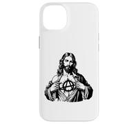 Jesus Anarchy Punk Rock, Signe de l'anarchie Jésus-Christ, T-Shirt Dieu Coque pour iPhone 14 Plus