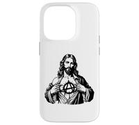 Jesus Anarchy Punk Rock, Signe de l'anarchie Jésus-Christ, T-Shirt Dieu Coque pour iPhone 14 Pro