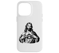 Jesus Anarchy Punk Rock, Signe de l'anarchie Jésus-Christ, T-Shirt Dieu Coque pour iPhone 14 Pro Max