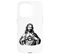 Jesus Anarchy Punk Rock, Signe de l'anarchie Jésus-Christ, T-Shirt Dieu Coque pour iPhone 15 Pro