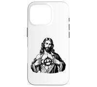 Jesus Anarchy Punk Rock, Signe de l'anarchie Jésus-Christ, T-Shirt Dieu Coque pour iPhone 16 Pro