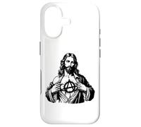 Jesus Anarchy Punk Rock, Signe de l'anarchie Jésus-Christ, T-Shirt Dieu Coque pour iPhone 17