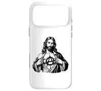Jesus Anarchy Punk Rock, Signe de l'anarchie Jésus-Christ, T-Shirt Dieu Coque pour iPhone 17 Pro Max