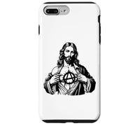 Jesus Anarchy Punk Rock, Signe de l'anarchie Jésus-Christ, T-Shirt Dieu Coque pour iPhone 7 Plus/8 Plus
