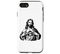 Jesus Anarchy Punk Rock, Signe de l'anarchie Jésus-Christ, T-Shirt Dieu Coque pour iPhone SE (2020) / 7/8