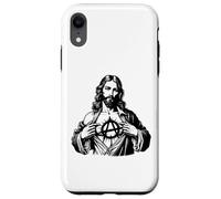 Jesus Anarchy Punk Rock, Signe de l'anarchie Jésus-Christ, T-Shirt Dieu Coque pour iPhone XR