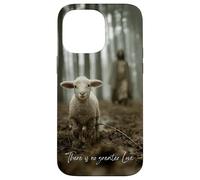 Jesus and Lamb No Greater Love Chrétien Bible Verset Coque pour iPhone 14 Pro Max