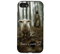 Jesus and Lamb No Greater Love Chrétien Bible Verset Coque pour iPhone SE (2020) / 7/8